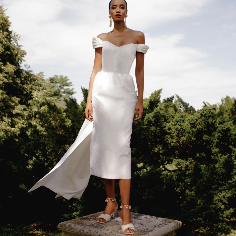 Markarian Silk Off the Shoulder Celeste Dress